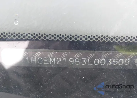 2003 Honda Civic Ex из США, поврежденный, VIN 1HGEM21983L003509